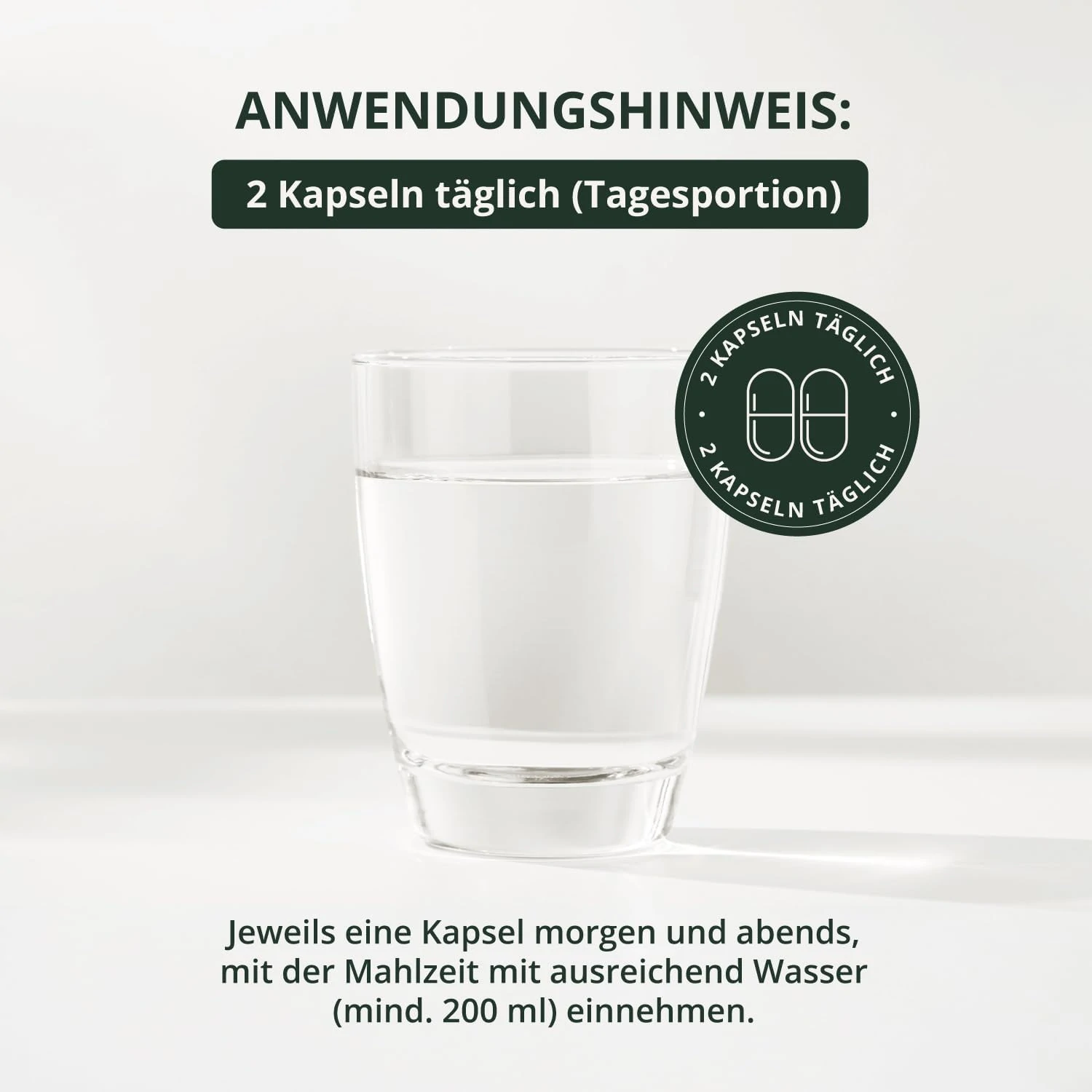 Anwendungshinweis: 2 Kapseln täglich